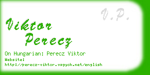 viktor perecz business card